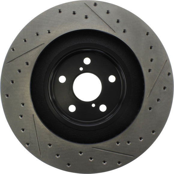 StopTech 13-18 Lexus GS350 Slotted & Drilled Front Right Rotor
