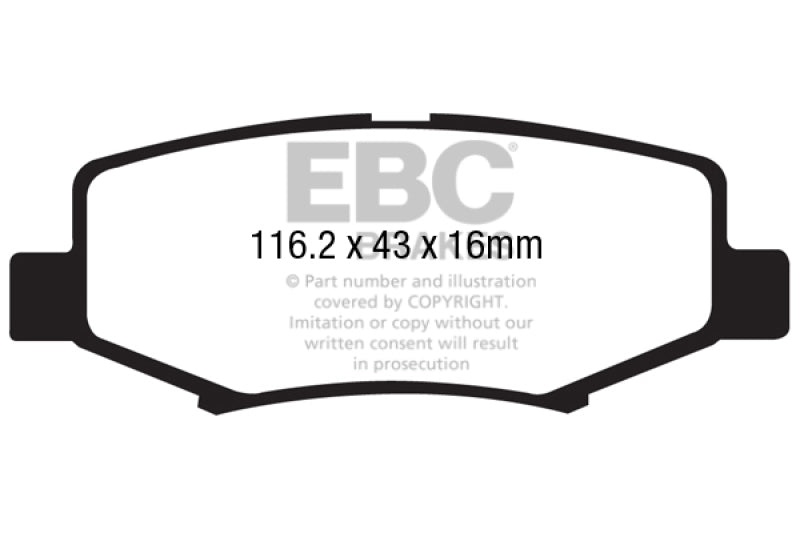 EBC 06-11 Dodge Nitro 3.7 Greenstuff Rear Brake Pads - 0