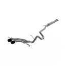 MBRP 13-18 Hyundai Veloster Turbo Dual Exit T409 2 1/2in Cat Back w/ Carbon Fiber Tips-1
