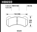 Hawk 09-16 Nissan GT-R HPS 5.0 Front Brake Pads-1