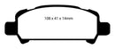 EBC 02-06 Subaru Baja 2.5 Yellowstuff Rear Brake Pads-1