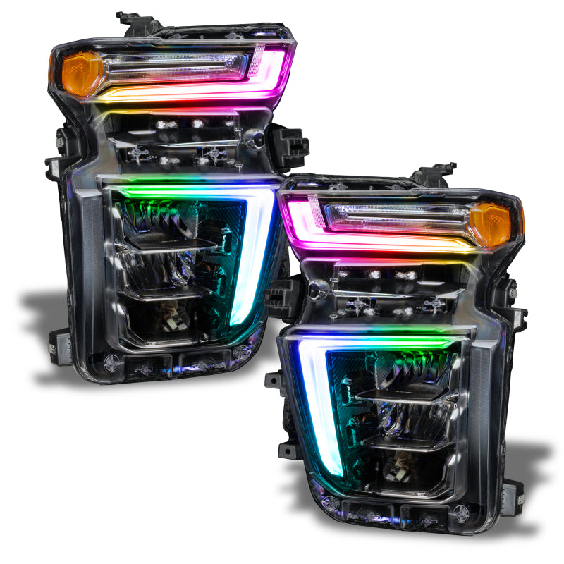 Oracle 20-21 Chevy Silverado HD 2500/3500 RGB+W Headlight DRL Upgrade Kit - ColorSHIFT