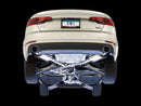 AWE Tuning Audi B9 A4 Touring Edition Exhaust Dual Outlet - Chrome Silver Tips (Includes DP)-2
