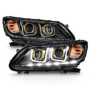 ANZO 2013-2015 Honda Accord (4dr ONLY) Projector Headlights w/ U-Bar Black-6