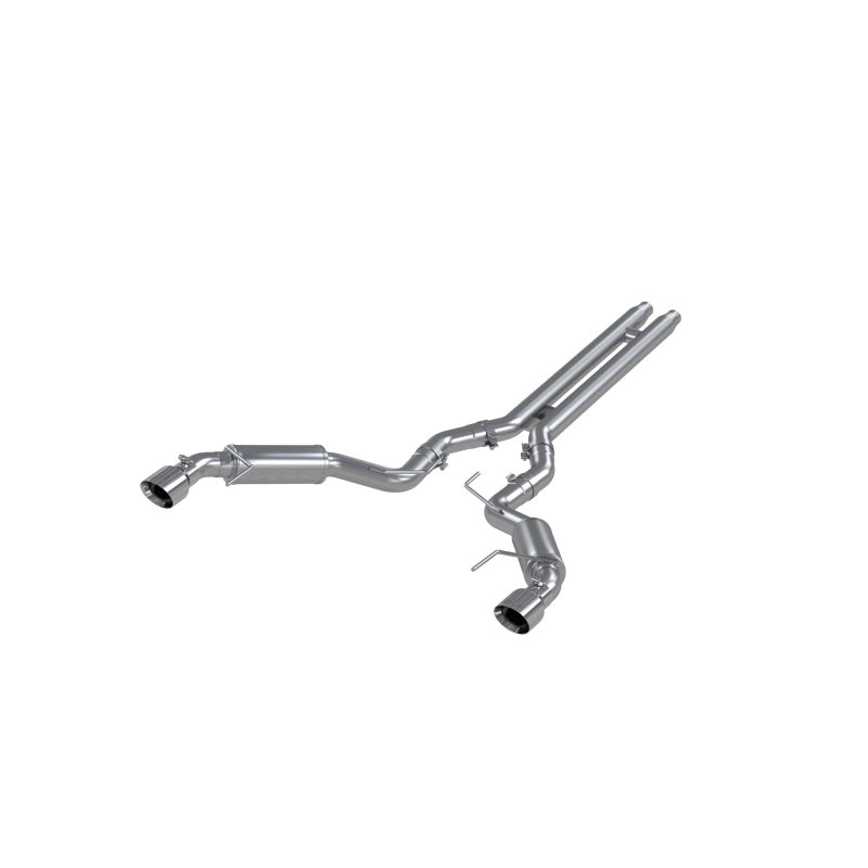 MBRP 15-17 Ford Mustang GT 5.0 3in Cat Back Dual Split Rear Race Version 4.5in Tips - Aluminized - 0