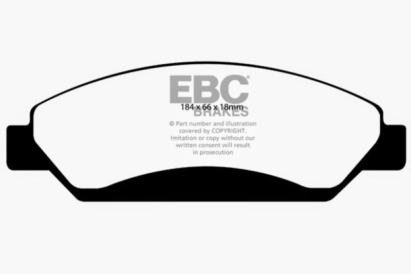 EBC 07 Cadillac Escalade 6.2 2WD Greenstuff Front Brake Pads - 0