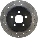 StopTech 03-09 Chrysler PTCruiser Tur / 03-05 Dodge Neon SRT-4 Rear Right Slotted & Drilled Rotor-1