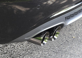 AWE Tuning Audi B8 A4 Touring Edition Exhaust - Single Side Polished Silver Tips - 0