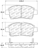 StopTech Performance 00-05 Spyder MR2 / 00 Celica GT / 04-07 xA/xB Front Brake Pads-1