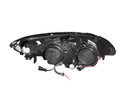 ANZO 2004-2005 Honda Civic Projector Headlights w/ Halo Black-4