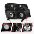 ANZO 04-12 GM Colorado/Canyon/I-Series Crystal Headlights - w/ Light Bar Black Housing 4pcs-4