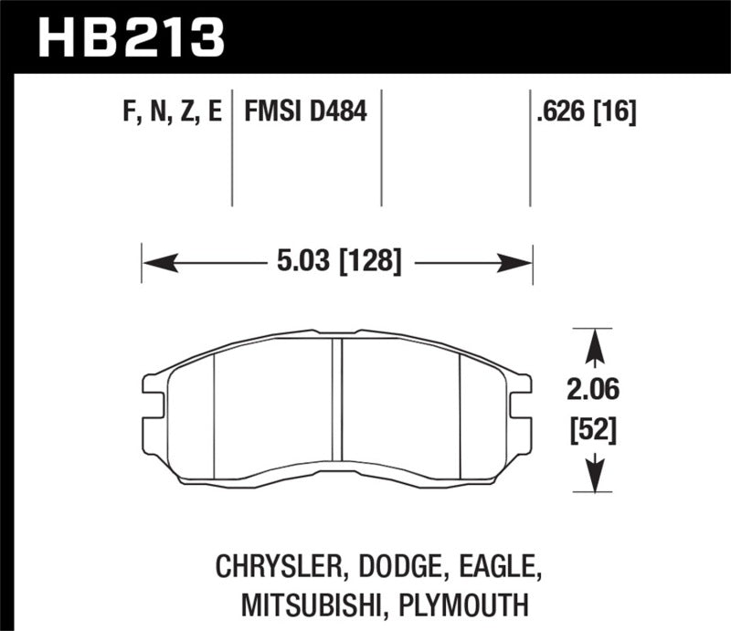 Hawk 1st Gen DSM HPS Street Front Brake Pads - 0