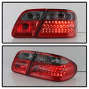 xTune Mercedes Benz W210 E-Class 96-02 LED Tail Lights Red Smoke ALT-CL-MBW210-LED-RSM-4