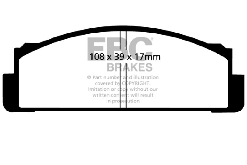 EBC 68-83 Fiat 124 1.6 Greenstuff Front Brake Pads - 0