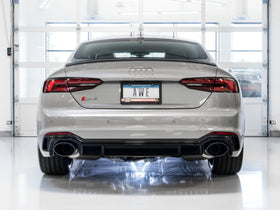 AWE Tuning Audi B9 RS 5 Sportback Touring Edition Exhaust-Non Resonated- Diamond Black RS Style Tips - 0