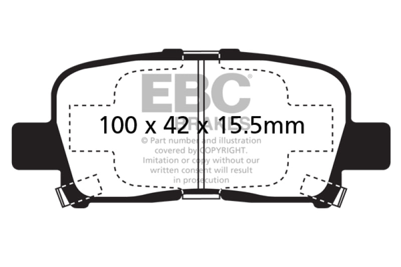 EBC 00-02 Acura MDX 3.5 Greenstuff Rear Brake Pads - 0