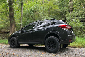 Rally Armor 18-23 Subaru Crosstrek Red UR Mud Flap w/White Logo - 0