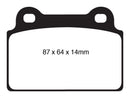 EBC 08-16 Mitsubishi Lancer Evo 10 2.0 Turbo (1 piece rotor) Bluestuff Rear Brake Pads-2