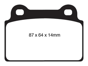 EBC 08-16 Mitsubishi Lancer Evo 10 2.0 Turbo (1 piece rotor) Bluestuff Rear Brake Pads - 0