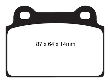 EBC 08-16 Mitsubishi Lancer Evo 10 2.0 Turbo (1 piece rotor) Bluestuff Rear Brake Pads - 0