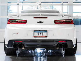 AWE Tuning 16-19 Chevy Camaro SS Non-Res Cat-Back Exhaust - Track Edition (Quad Diamond Black Tips) - 0