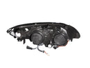 ANZO 2004-2005 Honda Civic Projector Headlights w/ Halo Black-5