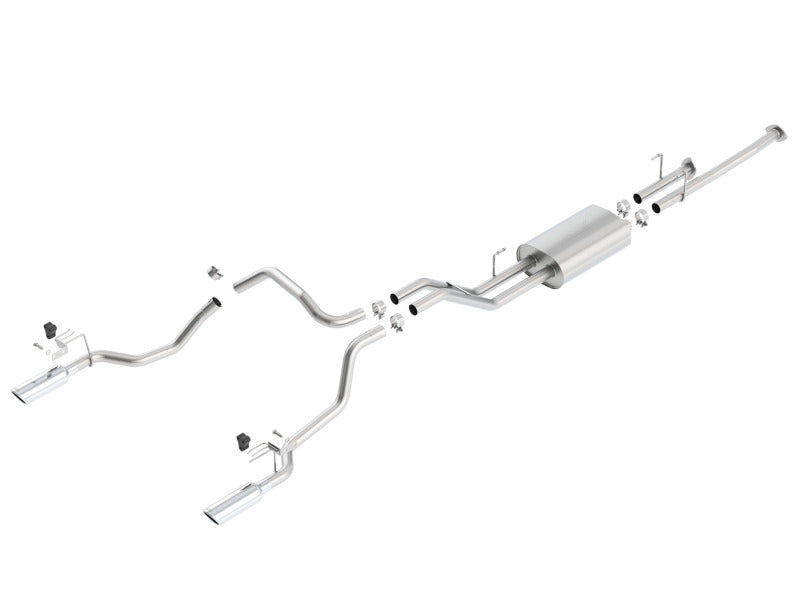 Borla 14-15 Toyota Tundra 4.6L/5.7L Crew Max SB DC SB Touring Cat Back Exhaust Dual Split Rear Exit - 0