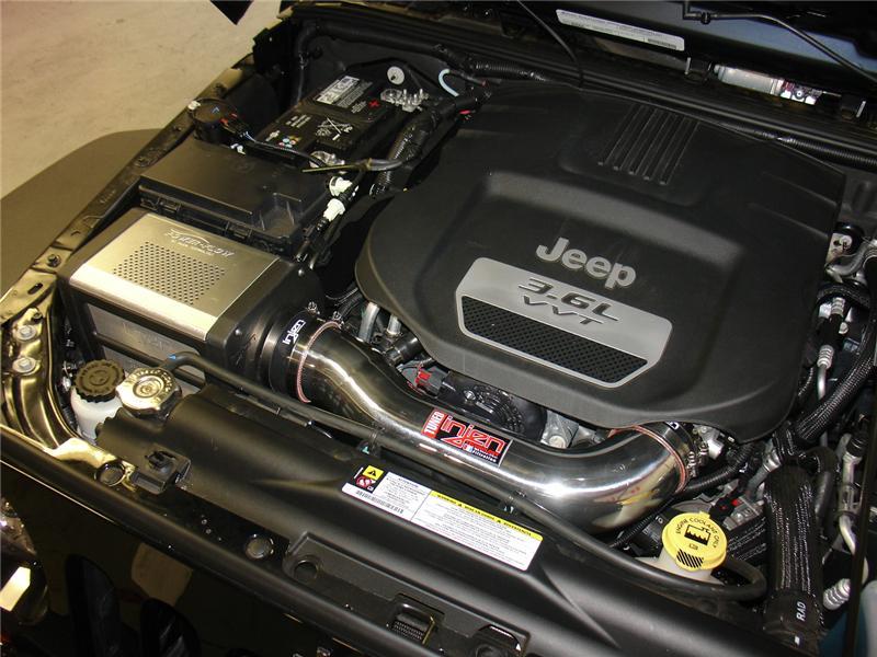 Injen 12-13 Jeep Wrangler JK 3.6L V6 Polished Short Ram Intake w/ Power Flow Box - 0