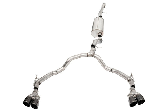 Corsa 2021-2025 Suburban / Yukon XL 6.2L 4WD Dual Rear 3in to 2.75in Sport Cat-Back DW 4in BLK Tips