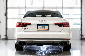AWE Tuning Audi B9 S5 Sportback SwitchPath Exhaust - Non-Resonated (Black 102mm Tips) - 0