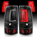 ANZO 1999-2002 Chevy Silverado 1500 LED Taillights Plank Style Black w/Clear Lens-4