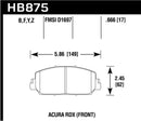 Hawk 14-17 Acura RDX/RLX HPS 5.0 Front Brake Pads ( does not fit civic Type R)-1