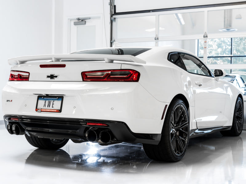 AWE Tuning 16-19 Chevrolet Camaro SS Axle-back Exhaust - Touring Edition (Quad Diamond Black Tips) - 0