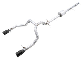 AWE Tuning 4th Gen GM 1500 5.3L 0FG Cat-Back Dual Side Exit (Flat Bumper) - Diamond Tips
