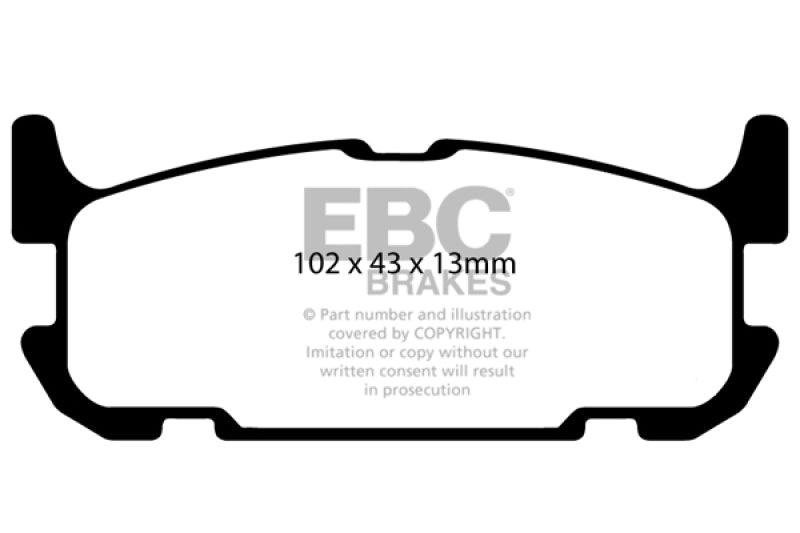 EBC 04-05 Mazda Miata MX5 1.8 (Sports Suspension) Yellowstuff Rear Brake Pads - 0