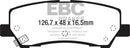 EBC 2015+ Ford Mustang 5.0L Bluestuff Rear Brake Pads-2