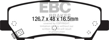 EBC 2015+ Ford Mustang 5.0L Bluestuff Rear Brake Pads - 0