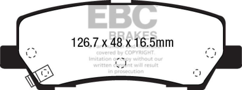 EBC 2015+ Ford Mustang 5.0L Bluestuff Rear Brake Pads - 0