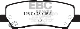 EBC 15+ Ford Mustang 2.3 Turbo Yellowstuff Rear Brake Pads - 0