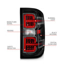 ANZO 15-19 Chevy Silverado 2500HD/3500HD (Halgn Only) LED Tail Lights w/Black Light Bar & Clear Lens-6