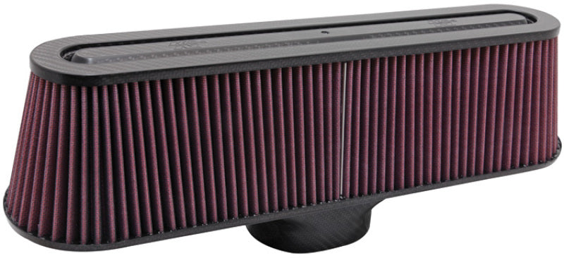 K&N Air Filter with Carbon Fiber Top and Base - 0