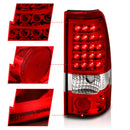 ANZO 1999-2007 Chevrolet Silverado 1500 LED Taillights Red/Clear-9