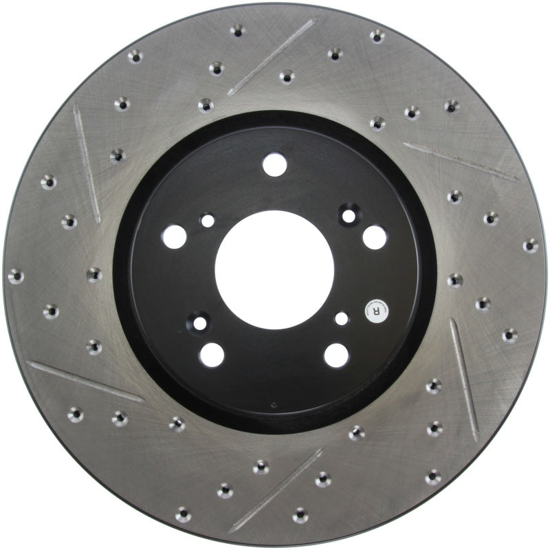 StopTech 04-08 Acura TL (Brembo Caliber) SportStop Slotted &amp; Drilled Right Front Rotor - 0
