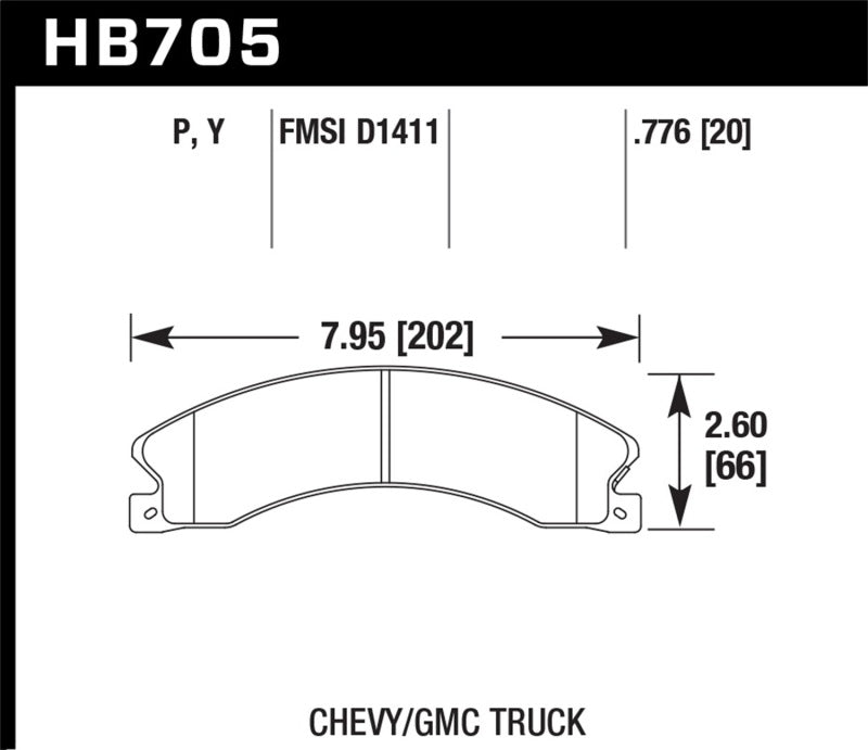 Hawk Chevy/GMC Express/Silverado/Savana/Sierra 15/25/35/4500 SuperDuty Rear Street Brake Pads - 0