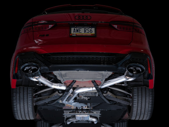 AWE Tuning 21-23 Audi C8 RS6/RS7 SwitchPath Cat-Back Exhaust - Diamond Black Tips