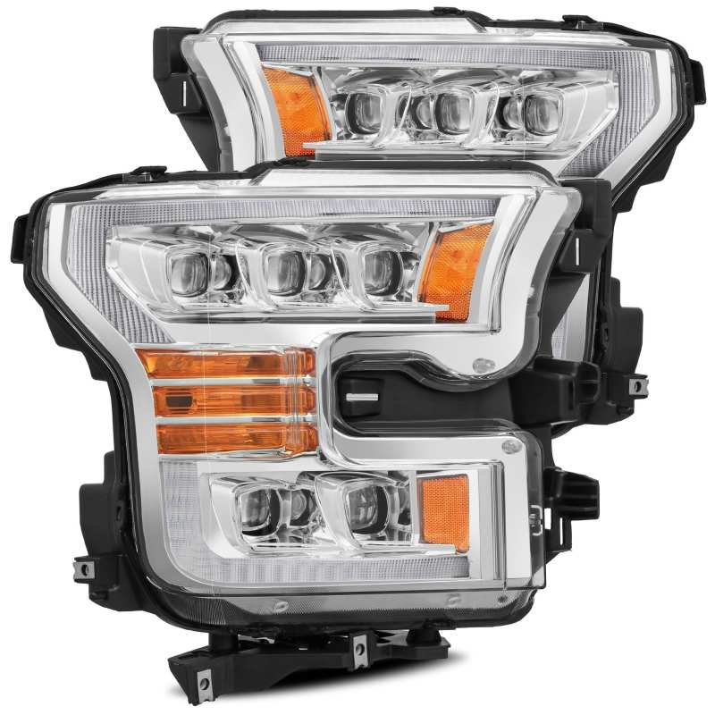 AlphaRex 11-16 Ford F-350 SD NOVA LED Proj Headlights Plank Style Chrm w/Activ Light/Seq Signal - 0