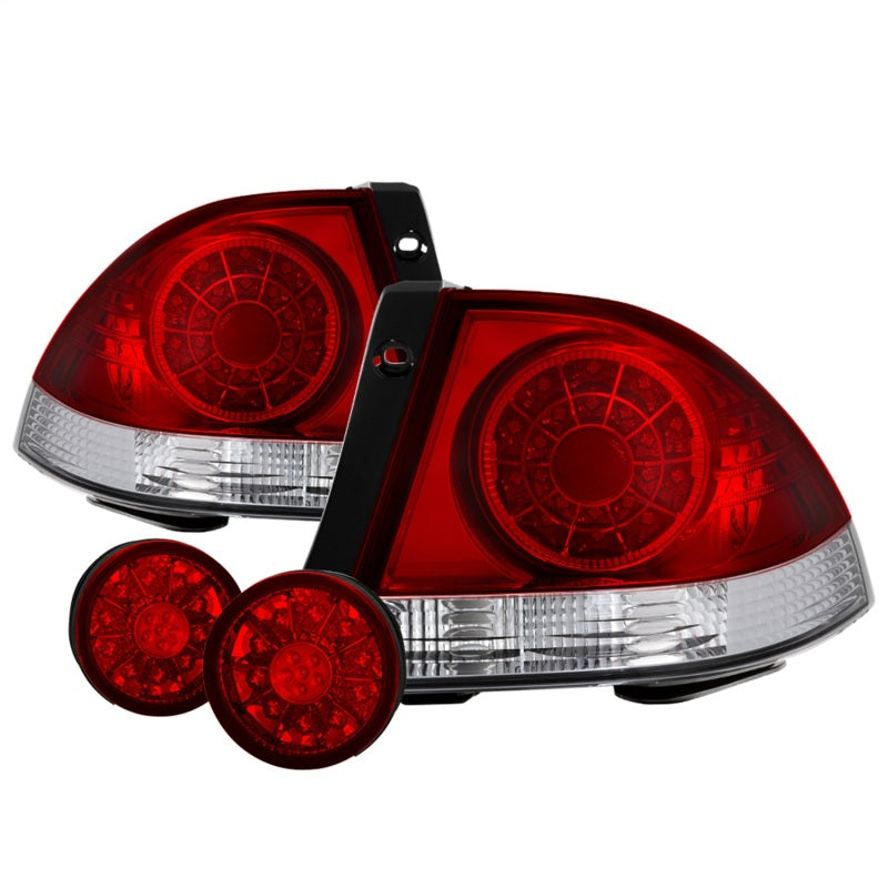 Spyder 01-03 Lexus IS300 LED Tail Lights - Red Clear ALT-YD-LIS300-LED-SET-RC - 0