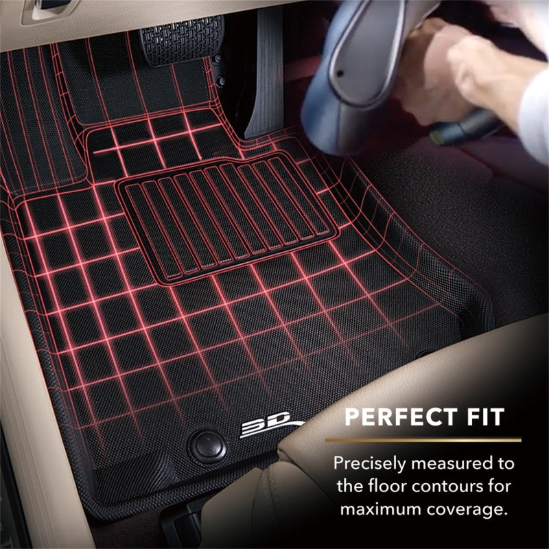 3D MAXpider 21-24 Ford Bronco Kagu Floor Mat 1st/2nd Row - Black - 0