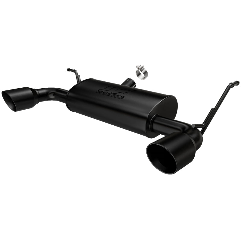 MagnaFlow 07-17 Jeep Wrangler JK 3.8/3.6L Dual Split Rear Exit Black Axle-Back Exhaust - 0