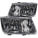 ANZO 1999-2005 Volkswagen Jetta Crystal Headlights Black w/o Bulbs-1
